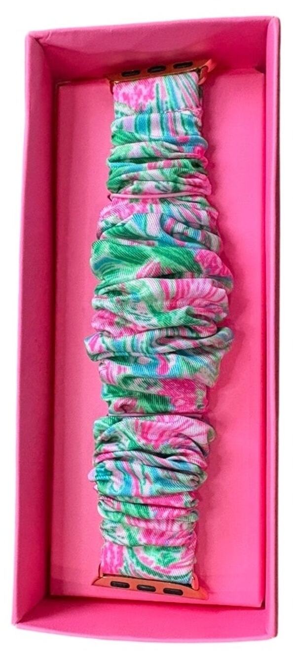 Lilly Pulitzer "Coming In Hot" Print Scrunchie Apple Watch Band New In Box